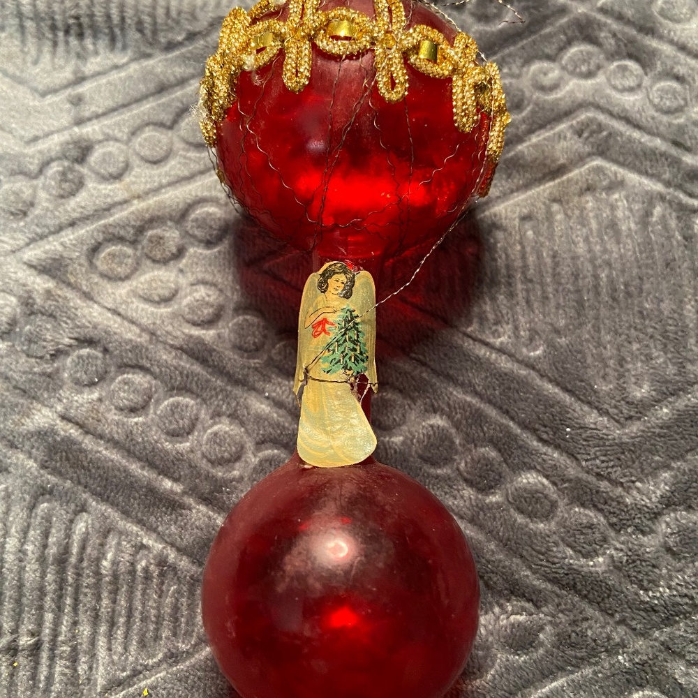 Vintage Wire Wrapped Christmas Tree Ornament